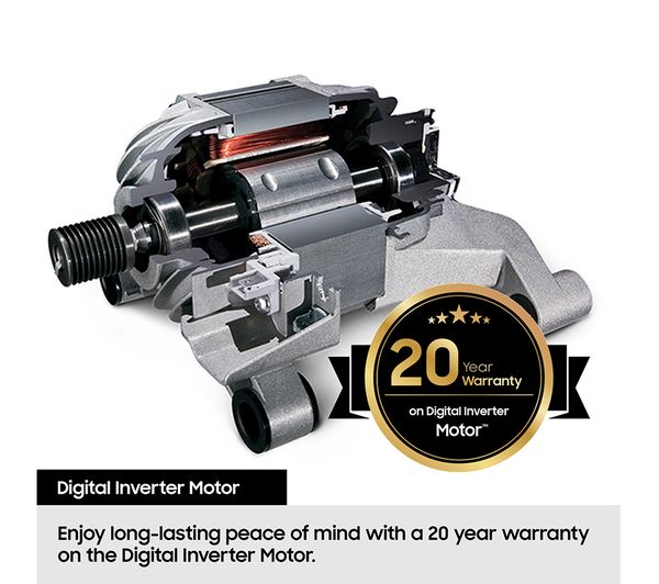 SAMSUNG Bespoke Series 5+ SpaceMax WW11BBA046AB EU 11 kg 1400 Spin Washing Machine - Black - Image 7