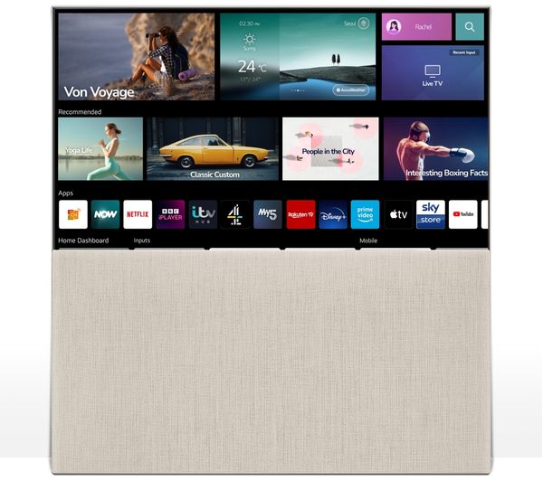 LG Objet Collection Easel 65ART90E6QA 65" Smart 4K Ultra HD HDR OLED TV with Google Assistant & Alexa - Beige