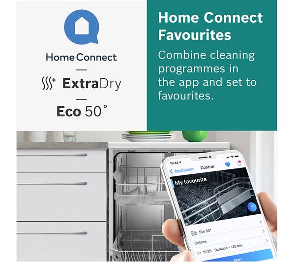 BOSCH Series 4 SPS4HKW45G Slimline WiFi-enabled Dishwasher - White