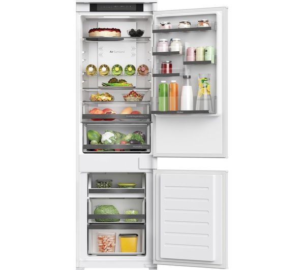 HAIER HBW5518EK Integrated Smart 70 30 Fridge Freezer - Sliding Hinge