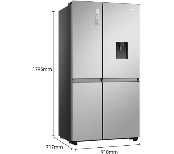 HISENSE PureFlat RS840N4WCE American-Style Smart Fridge Freezer - Stainless Steel