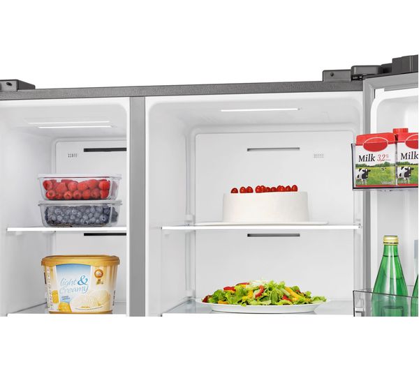 HISENSE PureFlat RS840N4WCE American-Style Smart Fridge Freezer - Stainless Steel