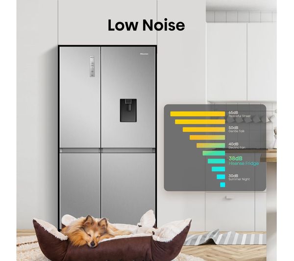 HISENSE PureFlat RS840N4WCE American-Style Smart Fridge Freezer - Stainless Steel