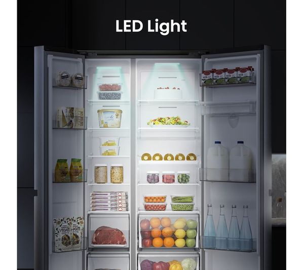 HISENSE PureFlat RS840N4WCE American-Style Smart Fridge Freezer - Stainless Steel