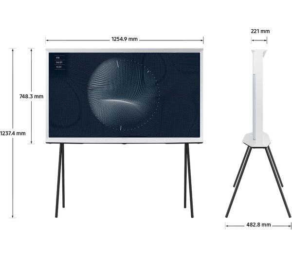 SAMSUNG The Serif QE55LS01BGUXXU 55" Smart 4K Ultra HD HDR QLED TV with Bixby & Amazon Alexa - Cloud White - Image 4