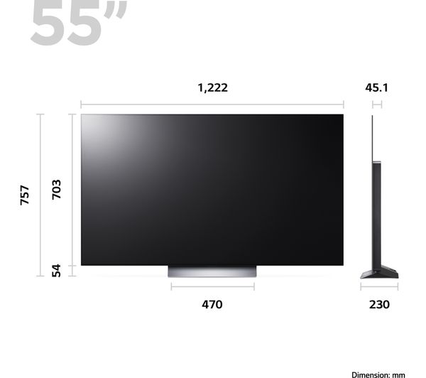 LG OLED55C34LA 55" Smart 4K Ultra HD HDR OLED TV with Amazon Alexa