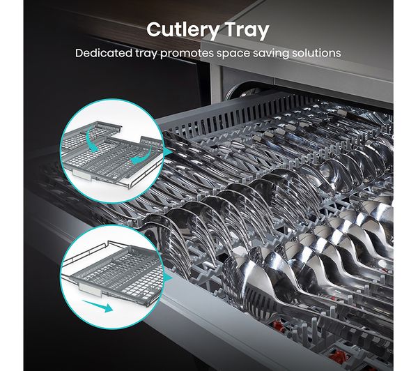 HISENSE HS643D60XUK Full-size Dishwasher - Stainless Steel