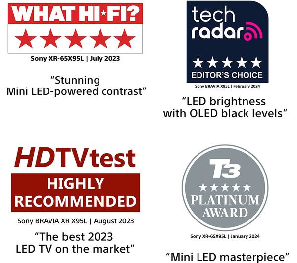SONY BRAVIA XR-65X95LU 65" Smart 4K Ultra HD HDR Mini LED TV with Google TV & Assistant