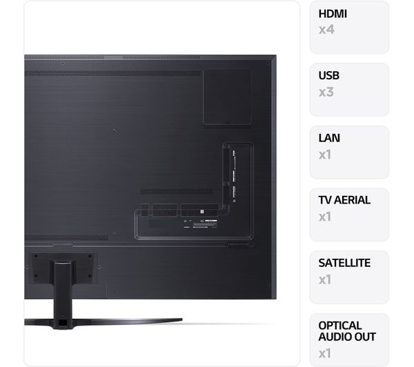 LG 75QNED916QE 75" Smart 4K Ultra HD HDR QNED TV with Google Assistant & Amazon Alexa