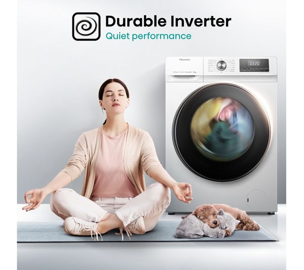 HISENSE 3 Series WFQA1014EVJM 10 kg 1400 rpm Washing Machine - White