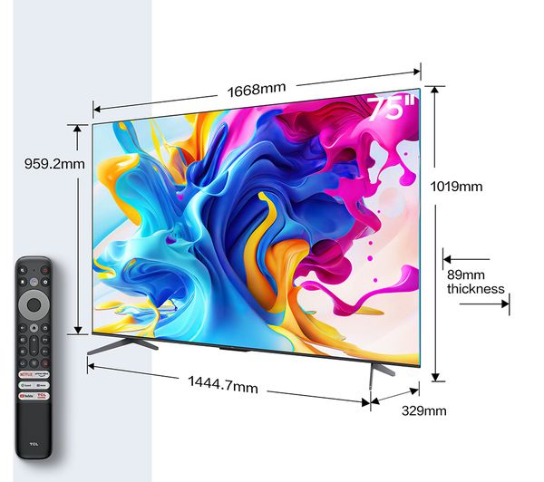 TCL 75C645K 75" Smart 4K Ultra HD HDR QLED TV with Google Assistant - Image 10