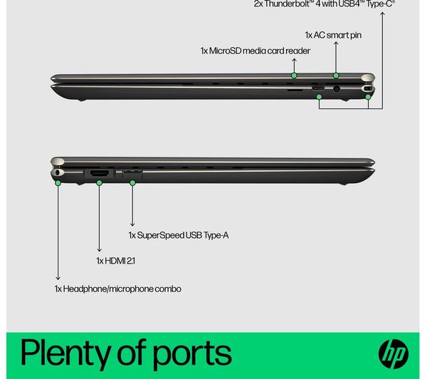 HP Spectre x360 14-ef2502na 13.5" 2 in 1 Laptop - Intel® Core™ i5 512 GB SSD Black
