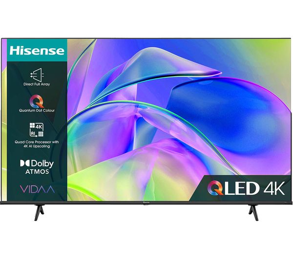 HISENSE 75E7KQTUK 75 Smart 4K Ultra HD HDR QLED TV with Amazon Alexa