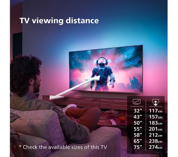 PHILIPS Ambilight 50PUS8108 12 50" Smart 4K Ultra HD HDR LED TV with Amazon Alexa