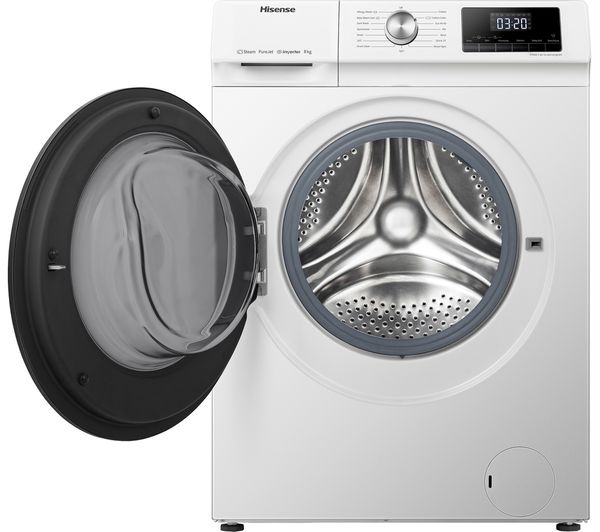 HISENSE 3 Series WFQA8014EVJM 8 kg 1400 rpm Washing Machine - White - Image 8