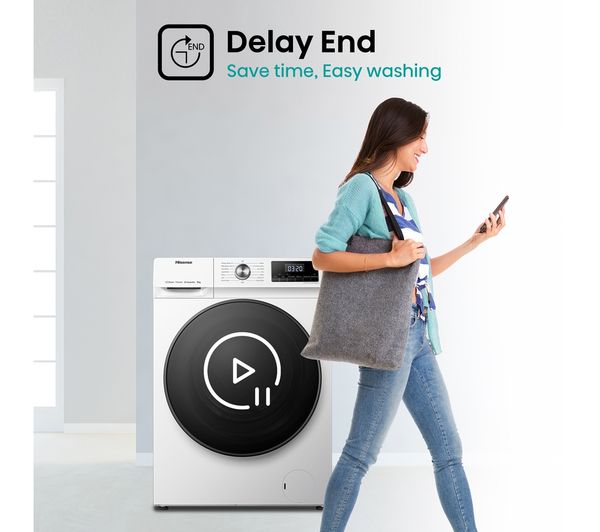 HISENSE 3 Series WFQA8014EVJM 8 kg 1400 rpm Washing Machine - White - Image 12