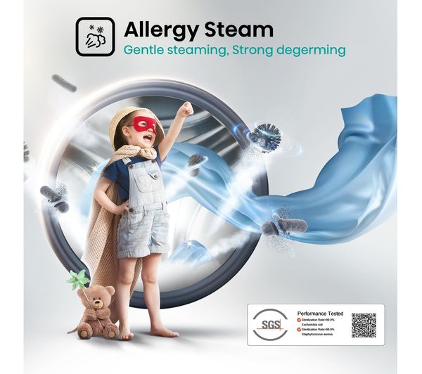 HISENSE 3 Series WFQA8014EVJM 8 kg 1400 rpm Washing Machine - White - Image 3