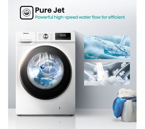 HISENSE 3 Series WFQA8014EVJM 8 kg 1400 rpm Washing Machine - White - Image 4