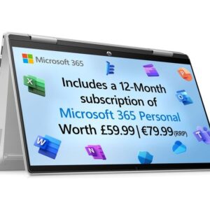 HP Pavilion x360 14-ek1550sa 14" 2 in 1 Laptop - Intel® U300  128 GB SSD  Silver