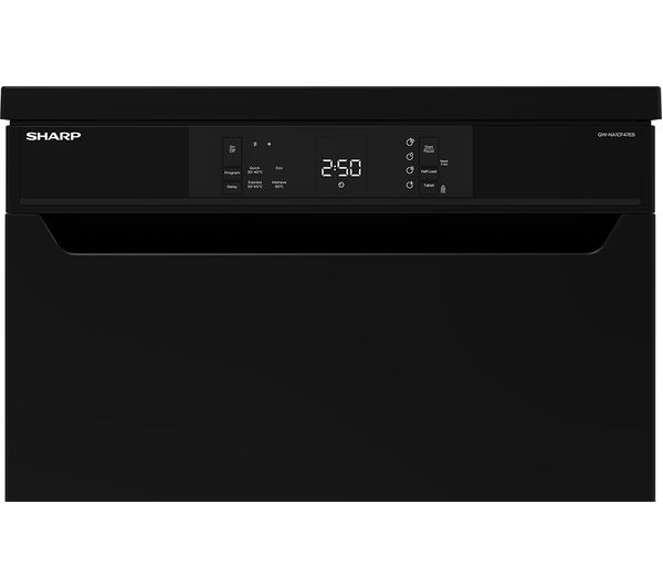 SHARP QW-NA1CF47EB-EN Full-size Dishwasher - Black