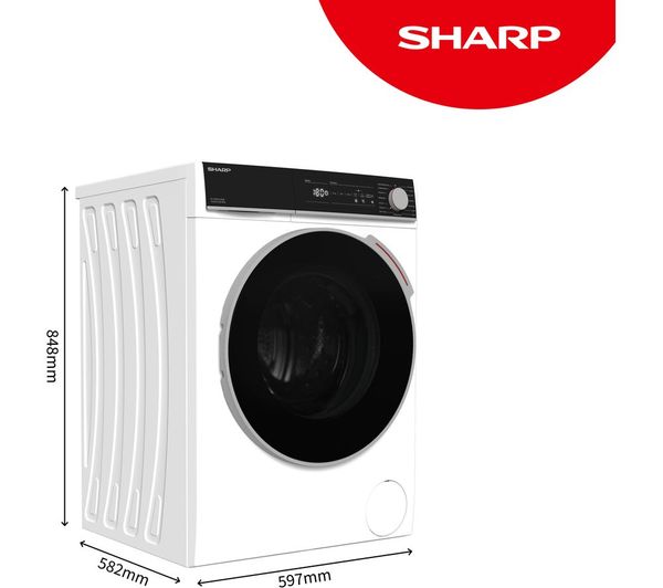 SHARP ES-NDH014CWB-EN 10 kg Washer Dryer - White