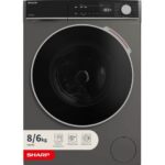 SHARP ES-NDB814CAA-EN 8 kg Washer Dryer - Dark Inox