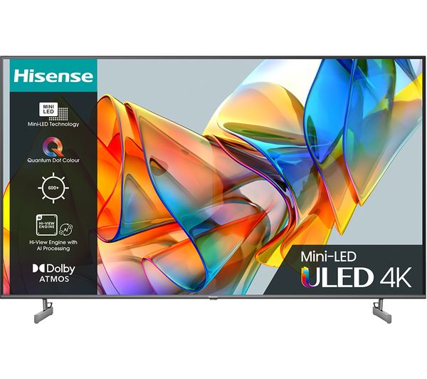 HISENSE 65U6KQTUK 65" Smart 4K Ultra HD HDR Mini-LED TV with Amazon Alexa
