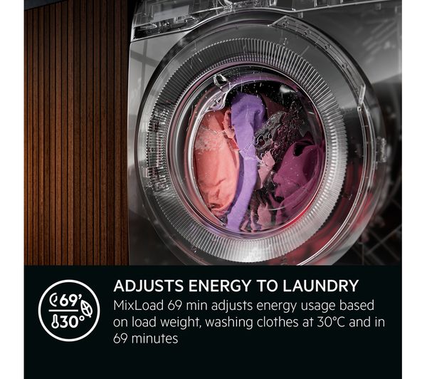 AEG 7000 Series ProSteam LFR73964B 9 kg 1600 Spin Washing Machine - White