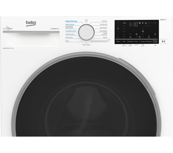 BEKO B5D58544UW Bluetooth 8 kg Washer Dryer - White