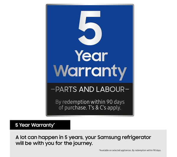 SAMSUNG Series 5 SpaceMax RB38C606DS9 EU Smart 70 30 Fridge Freezer - Matte Stainless