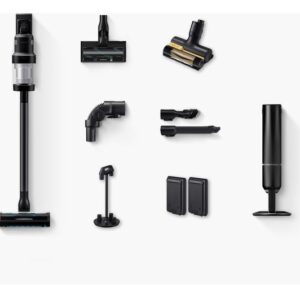 SAMSUNG Bespoke Jet AI Max 280W Cordless Vacuum Cleaner with All-in-One Clean Station – Black Chrometal