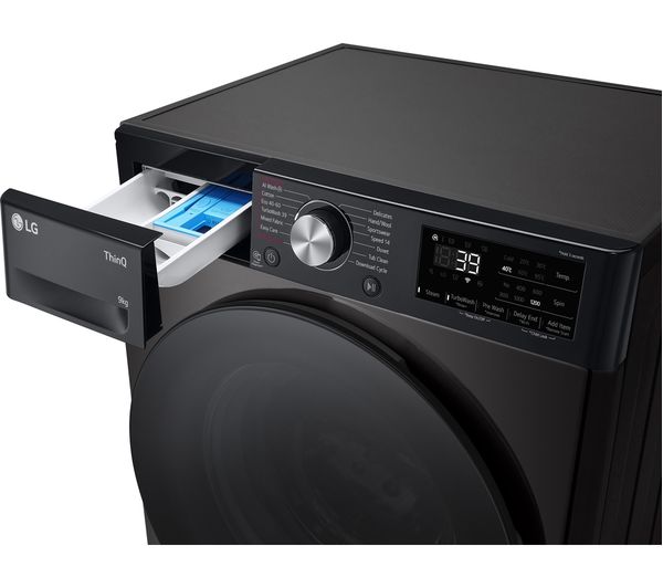 LG TurboWash 360 F2Y709BBTN1 WiFi-enabled 9 kg 1200 Spin Washing Machine - Platinum Black - Image 5