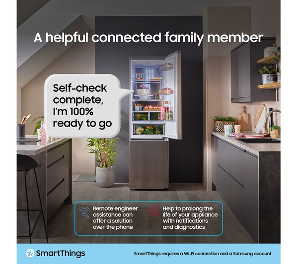 SAMSUNG Bespoke SpaceMax RB34C6B2E41 EU Smart 70 30 Fridge Freezer - Glam Navy - Image 10