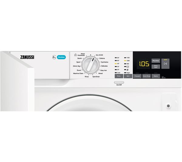 ZANUSSI ZW84PCBI 8 kg 1400 Spin Washing Machine - White