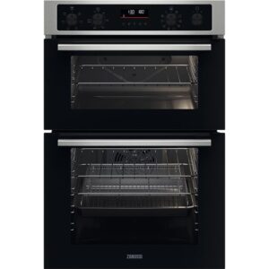 ZANUSSI ZKCNA7XN Electric Double Oven - Stainless Steel & Black