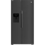 BEKO HarvestFresh ASN652VPZ Fridge Freezer - Black Steel
