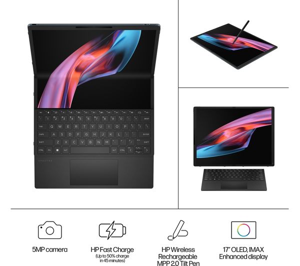 HP Spectre Fold OLED 17" 2 in 1 Laptop - Intel® Core™ i7 1 TB SSD Blue