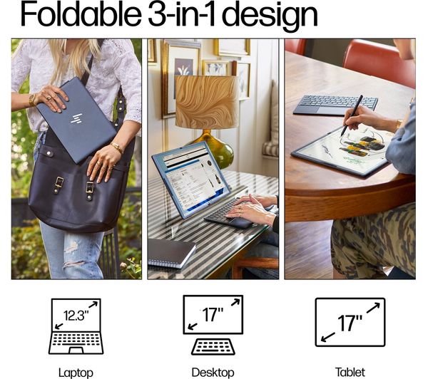 HP Spectre Fold OLED 17" 2 in 1 Laptop - Intel® Core™ i7 1 TB SSD Blue