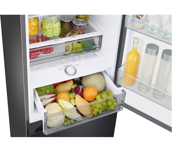 SAMSUNG Bespoke SpaceMax RB38C7B5CB1 EU 70 30 Smart Fridge Freezer - Black
