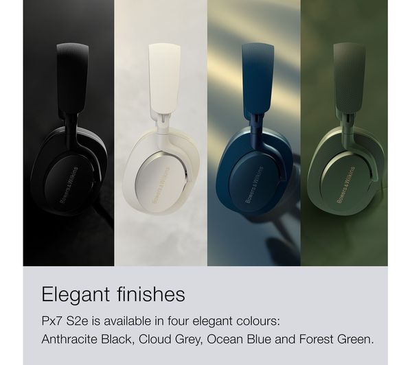 BOWERS&WILKINS Px7 S2e Wireless Bluetooth Noise-Cancelling Headphones - Black
