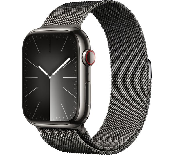 APPLE Watch Series 9 Cellular - 45 mm Graphite Stainless Steel Case with Graphite Milanese Loop