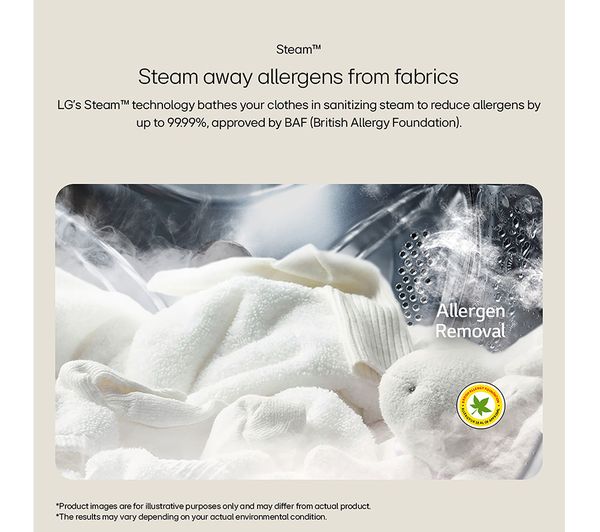 LG EZDispense F4Y709WBTA1 WiFi-enabled 9 kg 1400 Spin Washing Machine - White