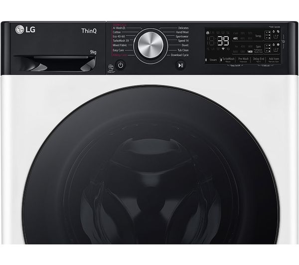 LG EZDispense F4Y709WBTA1 WiFi-enabled 9 kg 1400 Spin Washing Machine - White