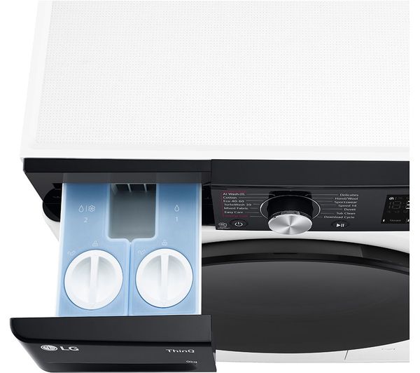LG EZDispense F4Y709WBTA1 WiFi-enabled 9 kg 1400 Spin Washing Machine - White