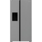 GRUNDIG GSBSPDM5FVN American-Style Fridge Freezer - Brushed Steel