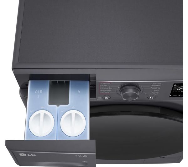 LGE EZDispense F4Y509GBLA1 WiFi-enabled 9 kg 1400 Spin Washing Machine - Slate Grey