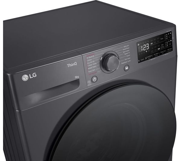 LGE EZDispense F4Y509GBLA1 WiFi-enabled 9 kg 1400 Spin Washing Machine - Slate Grey
