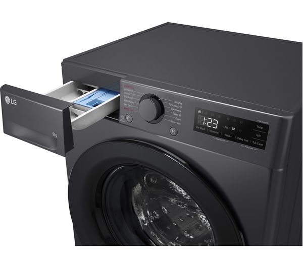 LG TurboWash 360 with AI F2C509GBTN1 9 kg 1200 Spin Washing Machine - Slate Grey