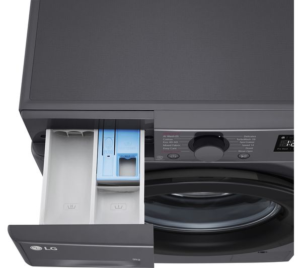 LG TurboWash 360 with AI F2C509GBTN1 9 kg 1200 Spin Washing Machine - Slate Grey