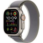 APPLE Watch Ultra 2 Cellular - 49 mm Titanium Case with Grey & Green Trail Loop  S M